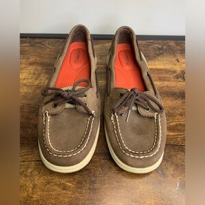 Sperry Topsider | Chocolate Brown Leather Preppy Nautical Boat Shoes Loafers 8